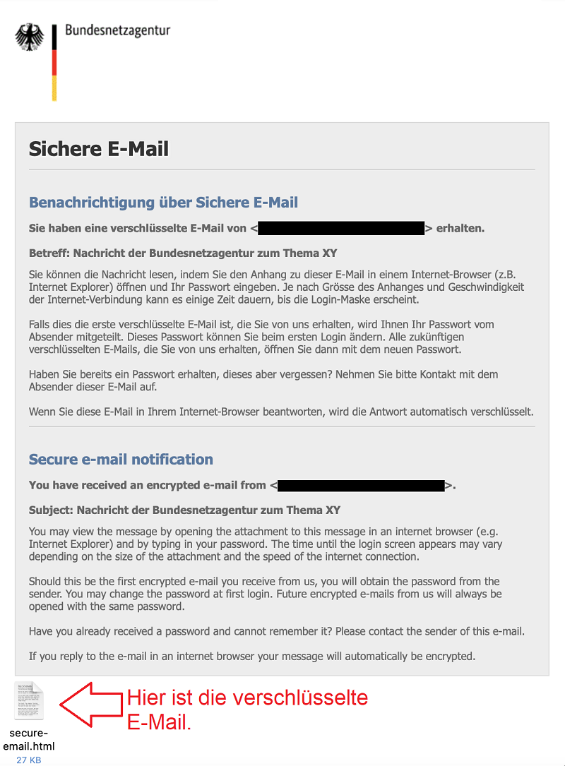 Sie haben eine verschlüsselte E-Mail erhalten; diese finden Sie am Ende der Nachricht Sie haben eine verschlüsselte E-Mail erhalten; diese finden Sie am Ende der Nachricht