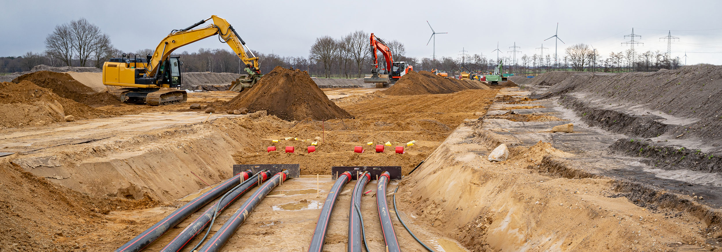 Erdkabel Baustelle Erdkabel Baustelle